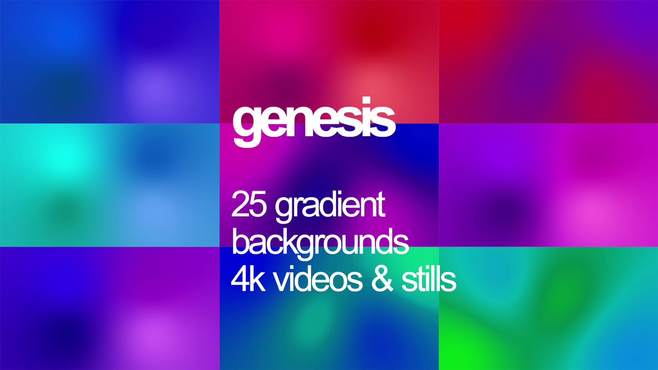 Genesis: 25 FREE Motion + Still Backgrounds